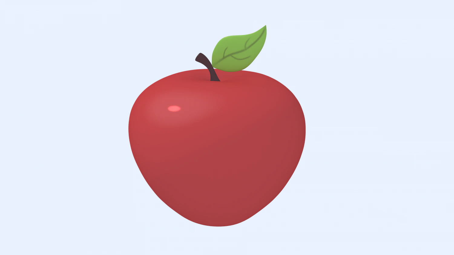 red apple 3D Model .c4d .max .obj .3ds .fbx .stl .blend