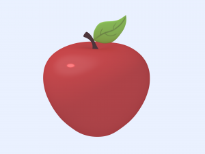 red apple 3D 模型