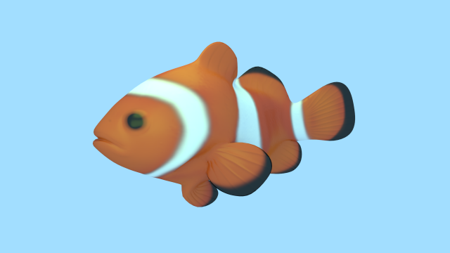 clownfish 3D 모델 .c4d .max .obj .3ds .fbx .stl .blend 