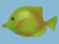 Yellow Fish 3D Model