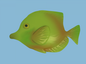 yellow fish 3D Model