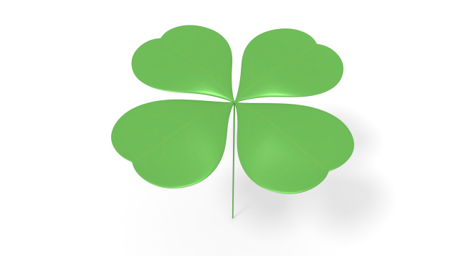four leaf clover 3D Model .c4d .max .obj .3ds .fbx .stl .blend 
