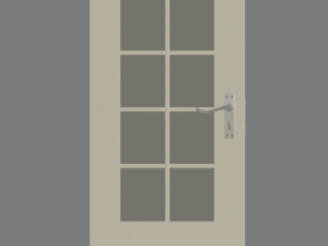 8-panel glass door Modèle 3D