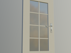 8-panel glass door Modèle 3D