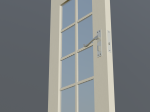 8-panel glass door Modèle 3D