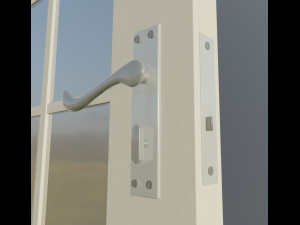 8-panel glass door Modèle 3D
