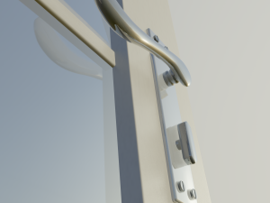 8-panel glass door Modèle 3D