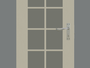 8-panel glass door Modèle 3D