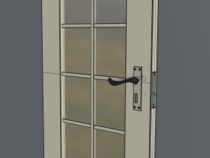 8-panel glass door Modèle 3D