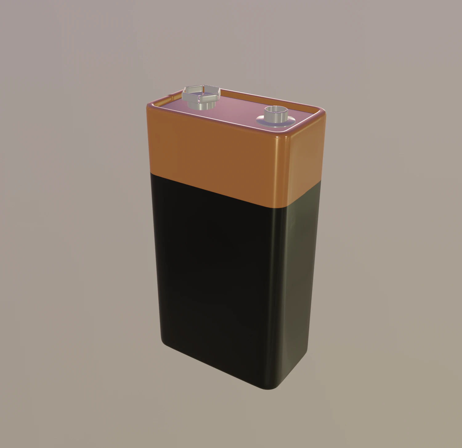 9 volt battery 3D Model .c4d .max .obj .3ds .fbx .stl .blend 