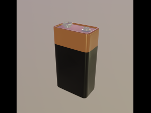 9 volt battery Modello 3D