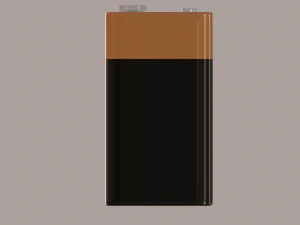 9 volt battery 3D Model