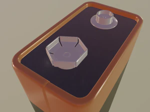 9 volt battery 3D Model