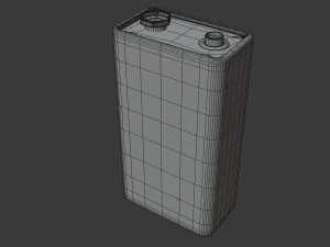 9 volt battery 3D Model