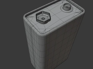 9 volt battery 3D Model