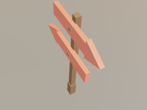 arrow board sign 3Dモデル