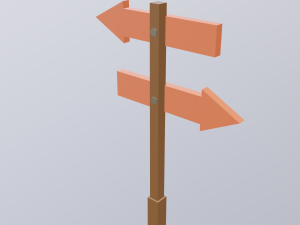 arrow board sign 3Dモデル