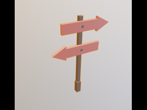 arrow board sign 3Dモデル