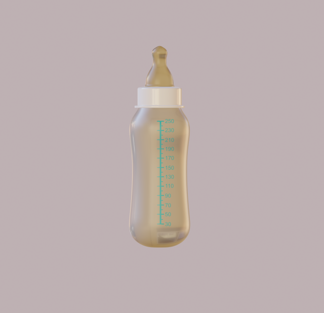 baby bottle 3D Model .c4d .max .obj .3ds .fbx .stl .blend