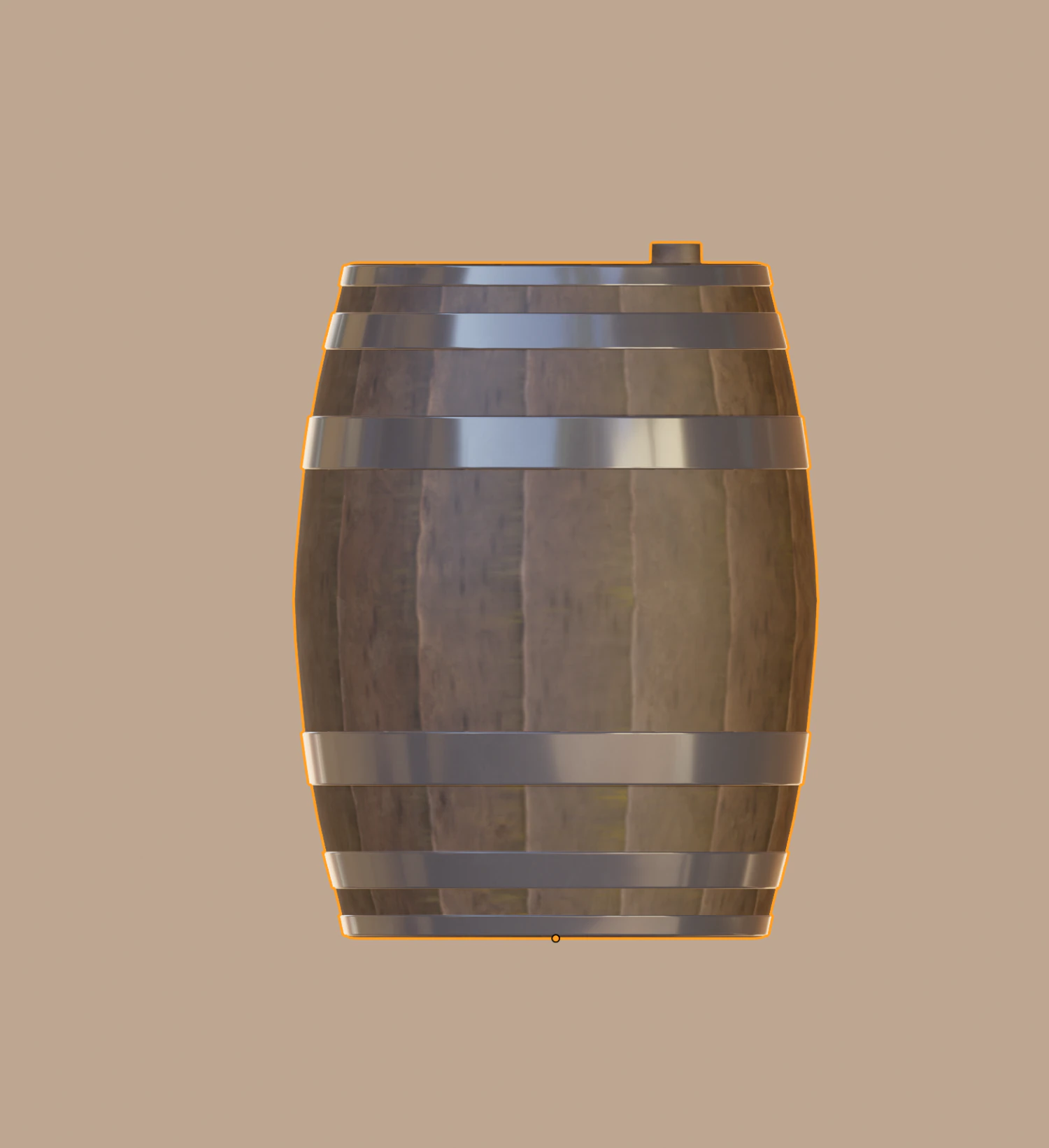 wooden barrel 3D Model .c4d .max .obj .3ds .fbx .stl .blend