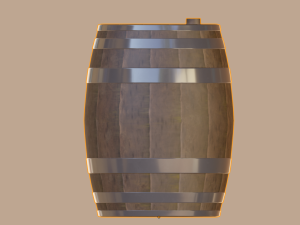 wooden barrel 3D Model