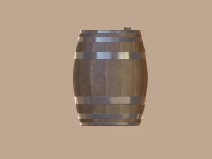 wooden barrel 3D Model