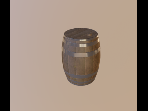 wooden barrel 3D Model