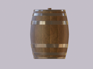 wooden barrel 3D Model