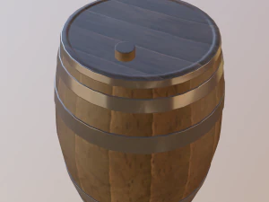 wooden barrel 3D Model