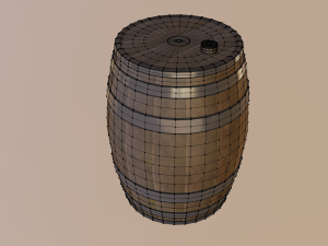 wooden barrel 3D Model