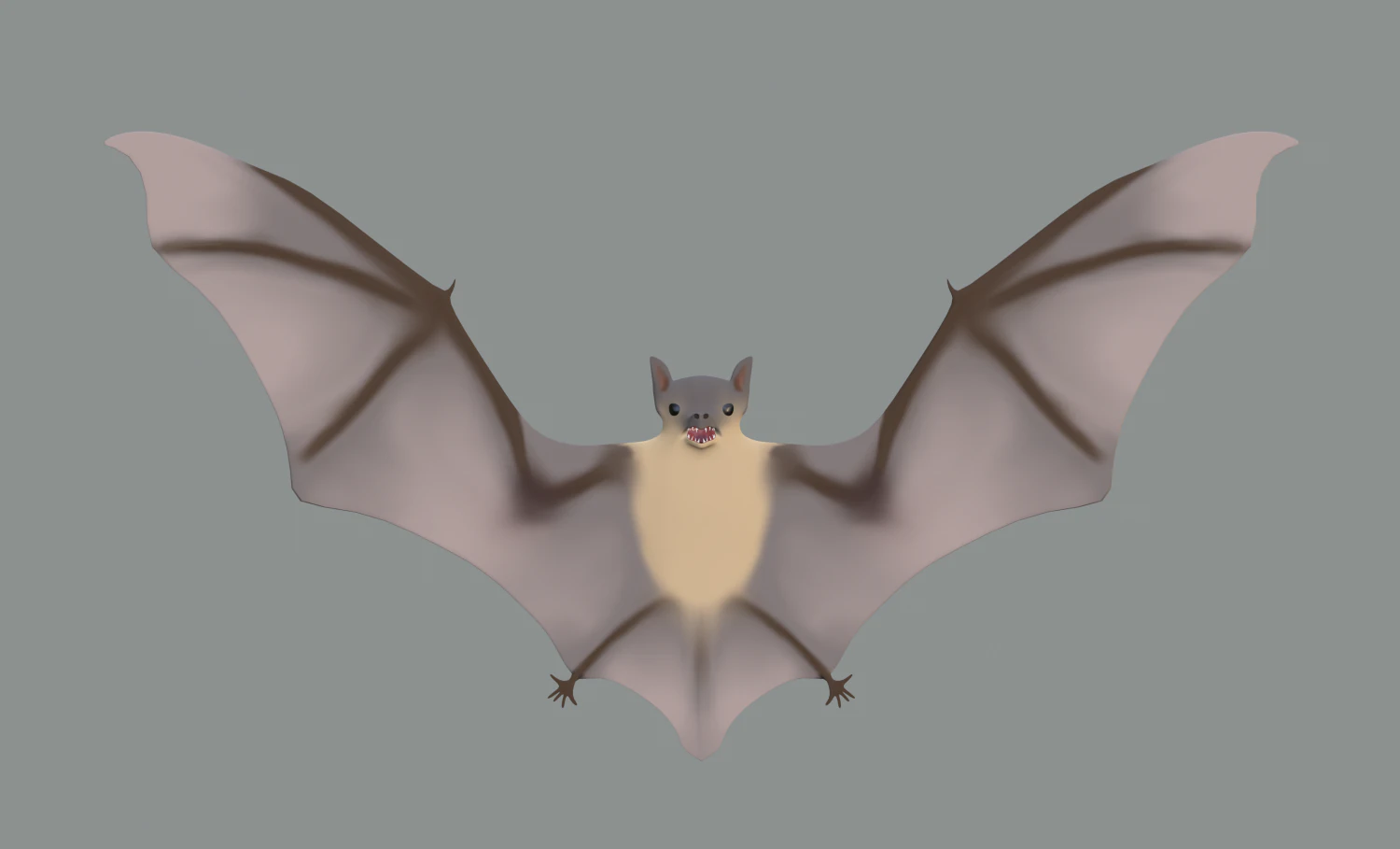 pipistrello Modello 3D .c4d .max .obj .3ds .fbx .stl .blend 