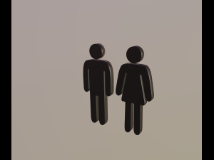 bathroom silhouettes 3D Model