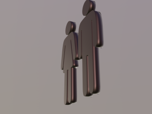 bathroom silhouettes 3D Model