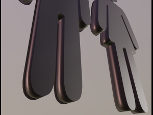 bathroom silhouettes 3D Model