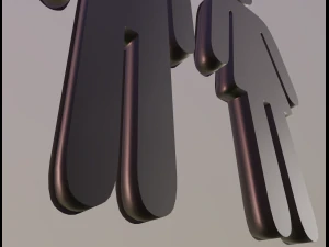 Badezimmer-Silhouetten 3D Modell