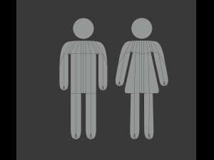 bathroom silhouettes 3D Model