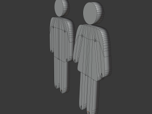 bathroom silhouettes 3D Model