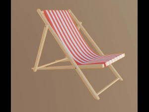 пляжний шезлонг 3D Модель