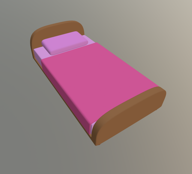 cartoon bed Modelo 3D .c4d .max .obj .3ds .fbx .stl .blend