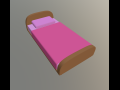Cartoon Bed 3D Model