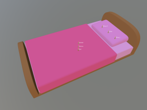 cartoon bed Modelo 3D