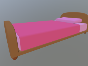 cartoon bed Modelo 3D