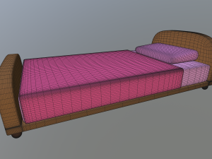 cartoon bed Modelo 3D