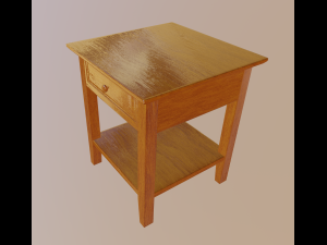 bedside table 3D Модель