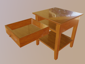bedside table 3D Модель