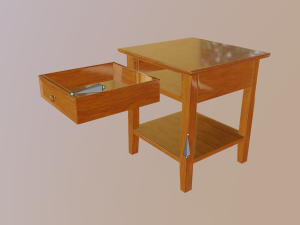 bedside table 3D Модель