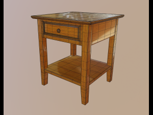 bedside table 3D Модель