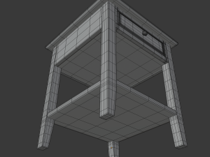 bedside table 3D Модель