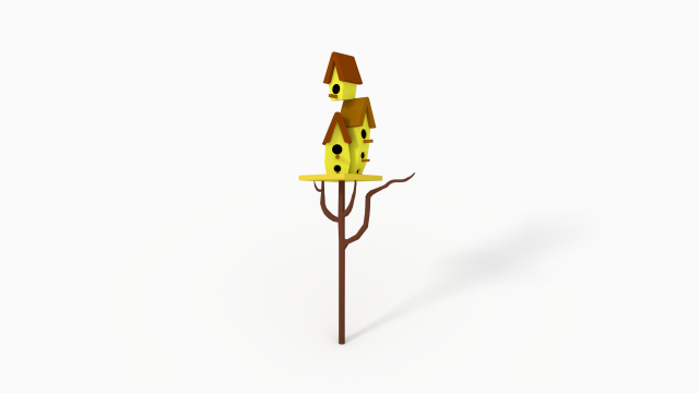 birdhouse Model 3D .c4d .max .obj .3ds .fbx .stl .blend