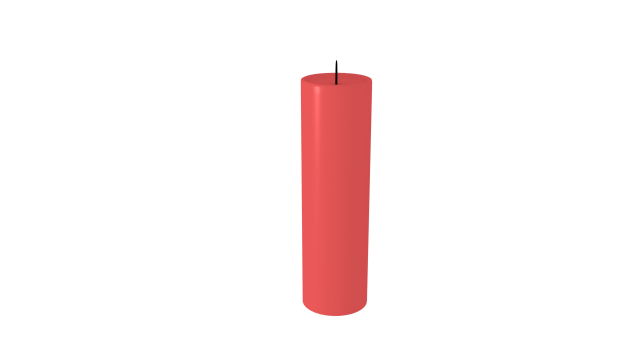 red candle 3Dモデル .c4d .max .obj .3ds .fbx .stl .blend 